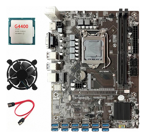 Placa Base B250c 12usb3.0 (pcie1x) Btc+cpu+cpu G4400+cpu