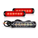 Par Faros Led Lateral Barra Estrobo Patrulla 16 Modos Moto