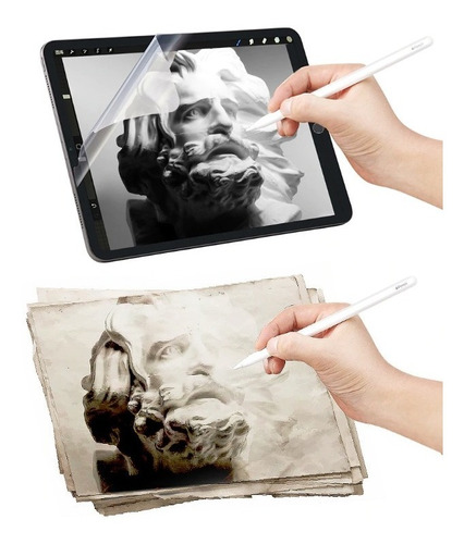 Película Tipo Paperlike Fosca Desenho Para iPad 8 De 10.2 