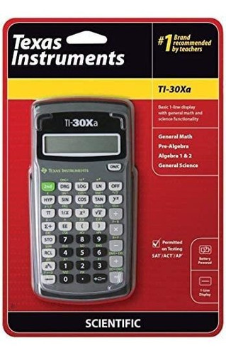 Calculadora Texas Cientifica Ti-30xa Gris Color 1 Paquete (negro)