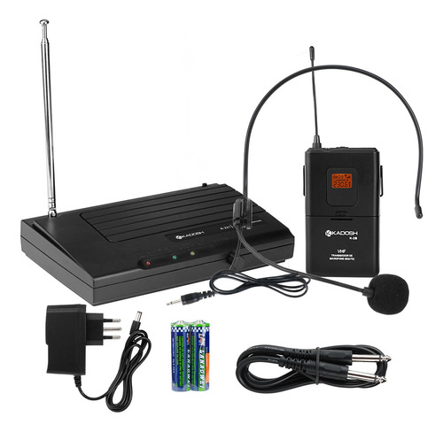 Microfone Headset C/ Bodypack Receptor 1 Antena K231h Kadosh