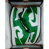 Air Jordan 1 Mid Color: Luck Green/black-white Originales