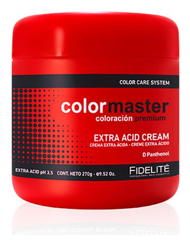 Mascara Cabello Crema Extra Acida Colormaster Fidelite 270g