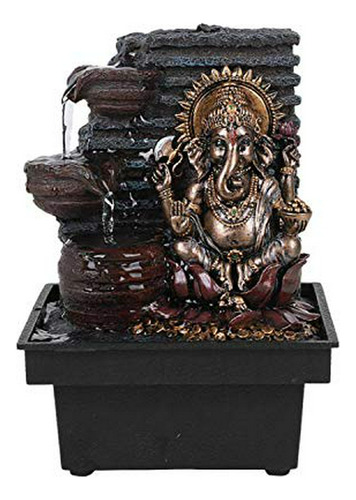 Fuente De Agua Con Dios Hindú Ganesha De Cabeza De Elefante 