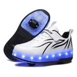 Zapatillas Voladoras De Dos Ruedas, Patines +led Recargable