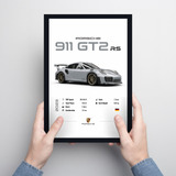 Cuadro 20x30 Minimalista Auto Porsche 911 Gt4 Rs