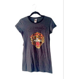 Tee Larga Para Dama Estampado Tigre Ed Hardy Talla L