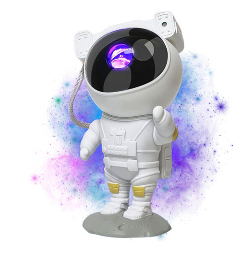 Luminaria Projetor Astronauta Galaxia Estrelas Usb Cor Da Cúpula Branco Cor Da Estrutura Branco 110v/220v