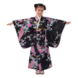 Niños Niñas Ropa Kimono Bata Japonesa Disfraz De Manga Larga