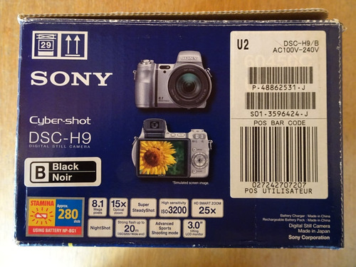 Cámara Fotográfica Sony Cyber Shot Dsc-h9