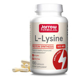  L-lisina 500 Mg Aminoácido 100 Cápsulas Jarrow Formulas