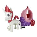 Unicornio Pony Led Y Carroza Con Diamante Juguete Movimiento