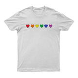 Playera Corazones Pride Lgbtq Unisex Var#33