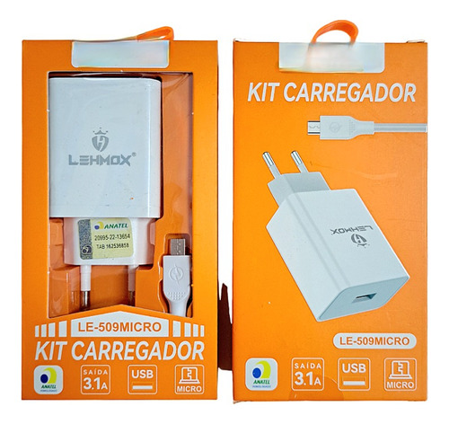 Kit 10 Carregadores Micro-usb V8 Atacado