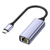 Adaptador Ethernet Usb Tipo C A Rj45 1000 Mbps Gigabit Lan