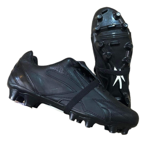 Tenis Futbol Tacos Tachones Concord Negro Total  100% Piel 