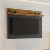 Painel Home Suspenso Para Tv 50 Polegadas Sala Preto Marrom