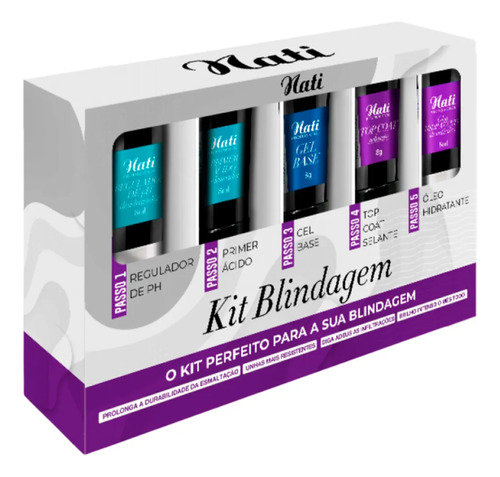 Kit Blindagem Para Unhas Nati Profissional - 5 Passos