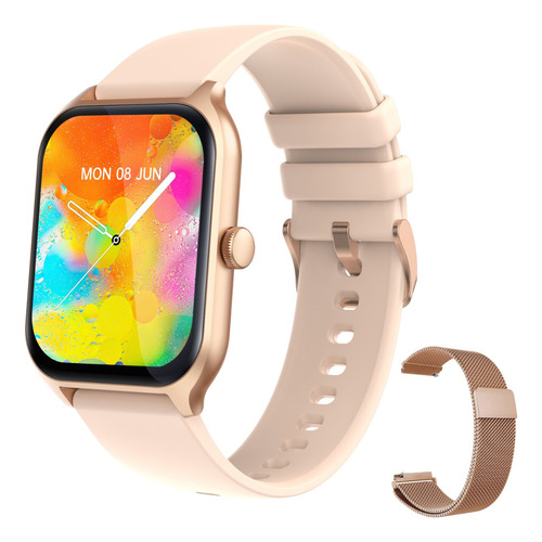 Reloj Smartwatch P58 Rosa Mujer Llamadas P/ Samsung Regalo