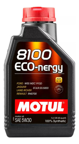 Aceite Motul 8100 Eco-nergy Sintetico 5w30 X 1 L  