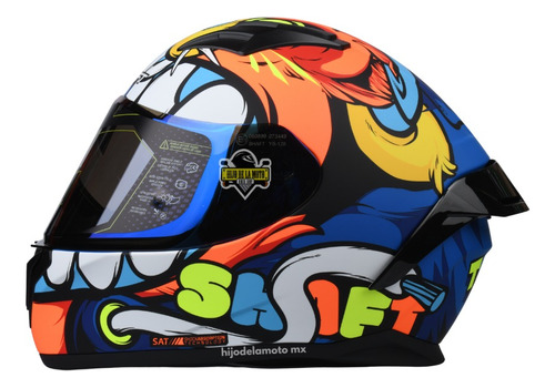 Casco Integral Shaft 582sp Teddy - Naranja Mate