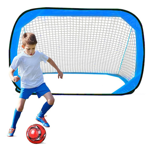 Arcos Futbol Plegable Niño Entrenamient Con Red 120×75 Cm