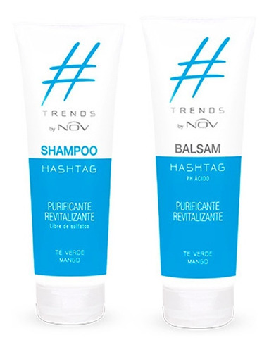 Shampoo + Acondicionador Hashtag Nov Sin Sulfatos X 250 Ml