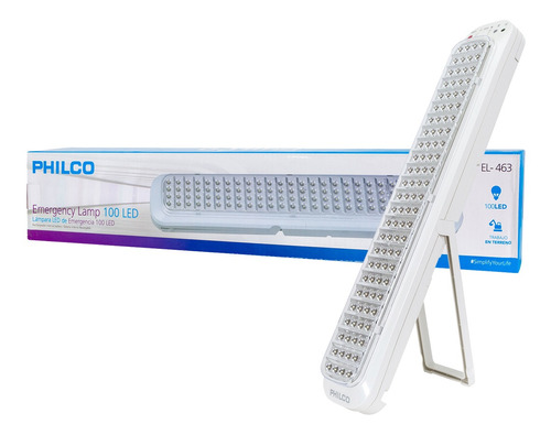 Lampara Emergencia Recargable Philco 100 Led