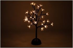 Luminária Árvore Cerejeira Decorativa 40cm 30 Led's Branco