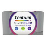 Centrum Silver Mujer +50 Años Vitaminas Y Minerales 60 Comp 