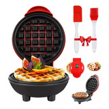 Hyiear 110v Mini Waflera Eléctrica Redonda Máquinas Waffles