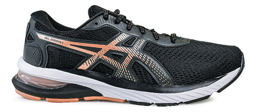 Tênis Esportivo Asics Preto E Rosê Feminino