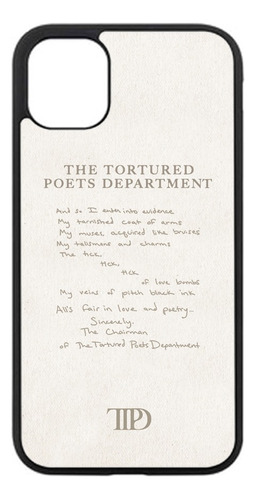 Funda/case -text-the Tortured Poets Department -taylor Swift