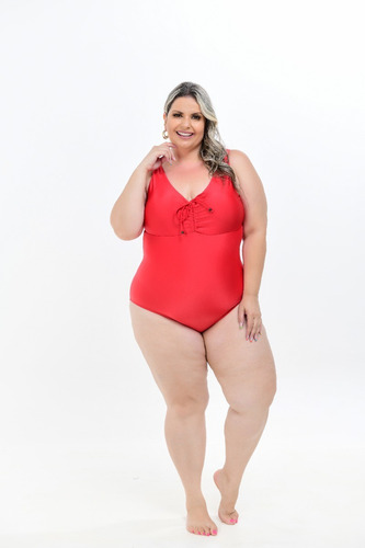 Maiô Plus Size Franzido Busto Bojo Removível Tamanho 46 A 60