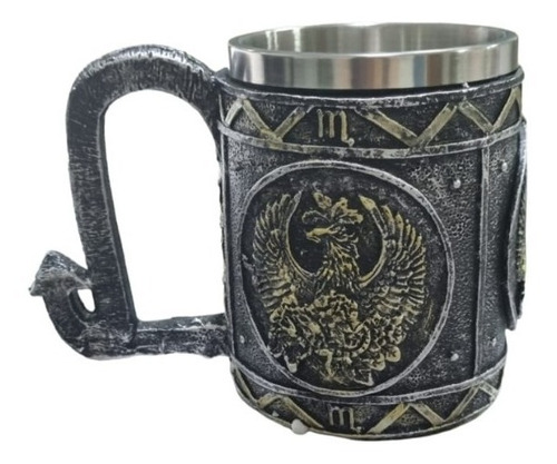 Tazón Mug Aguila Medieval Acero Inoxidable 420 Ml