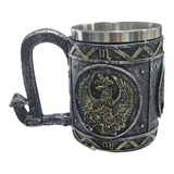 Tazón Mug Aguila Medieval Acero Inoxidable 420 Ml