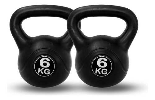 Set 2 Pesas Rusas De 6 Kg Kettlebel 13.2 Libras Fitness Gym