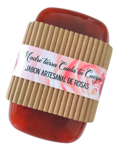 Jabón Artesanal De Rosas Y Miel. 120 Gr - g a $125