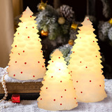 Cheriment Velas Led Talladas A Mano Para Árbol De Navidad, J