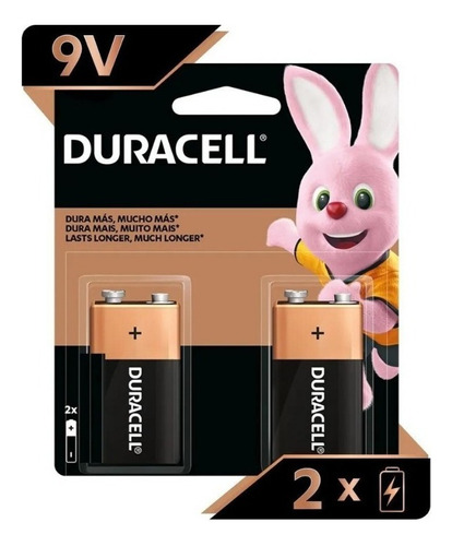 Pilha Duracell Alcalina 9v Retangular