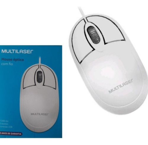 Mouse Com Fio Classic Box Óptico Full Usb - Multilaser