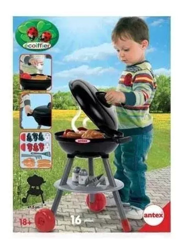 Parrilla De Juguete Para Niños Antex Art 1148 Color Negro