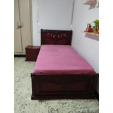 Cama Sencilla Con Mesa De Noche  Y Colchoneta Gruesa (usada)