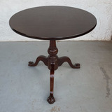 Antiga Mesa Lateral Tilt Top Redonda Ingles George Iii