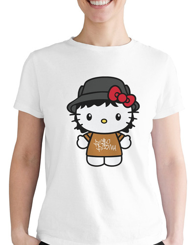 Playera Corrido Hello Kitty Sombrero Moño Peso Pluma 