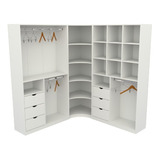 Kit Closet Modulado Armário Colmeia Cabideiro Canto M17