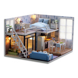 Miniatura Diy Dollhouse Loft Diy Lights Day