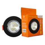 Spot Led 3w Preto Redondo Ø7,5cm Embutir Easy Led 4000k Branco Neutro 110v/220v Llumm Bronzearte