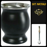 Set Matero!mate Acero Termico Argentino+bombilla Punto Rojo 