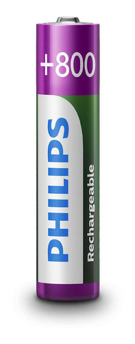 Philips Pila Recargable Ni-mh Ready Aaa 800mah  Blister 2 Pc